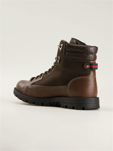 gucci hiker boot|gucci combat boots men's.